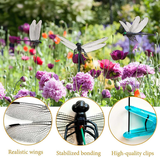 Close-up of realistic dragonfly clip designed for dog collars