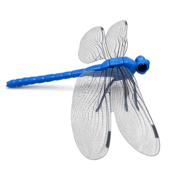 Blue PupWing dragonfly clip on transparent background