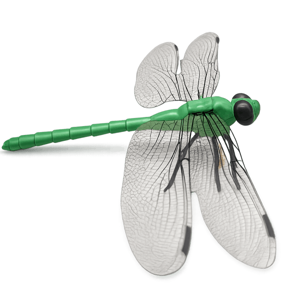 Green PupWing dragonfly clip on transparent background