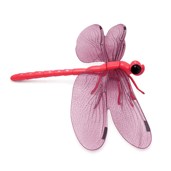 Red PupWing dragonfly clip on transparent background
