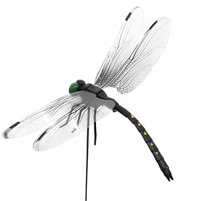 Close-up of realistic dragonfly wing design used to deter flies